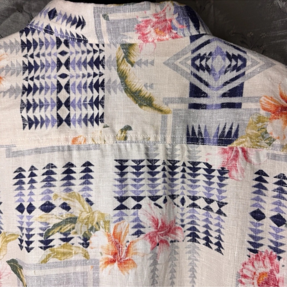 Tommy Bahama & Pendleton Aloha Harding Breezer Long-Sleeve Linen Shirt Size XL - Picture 5 of 12
